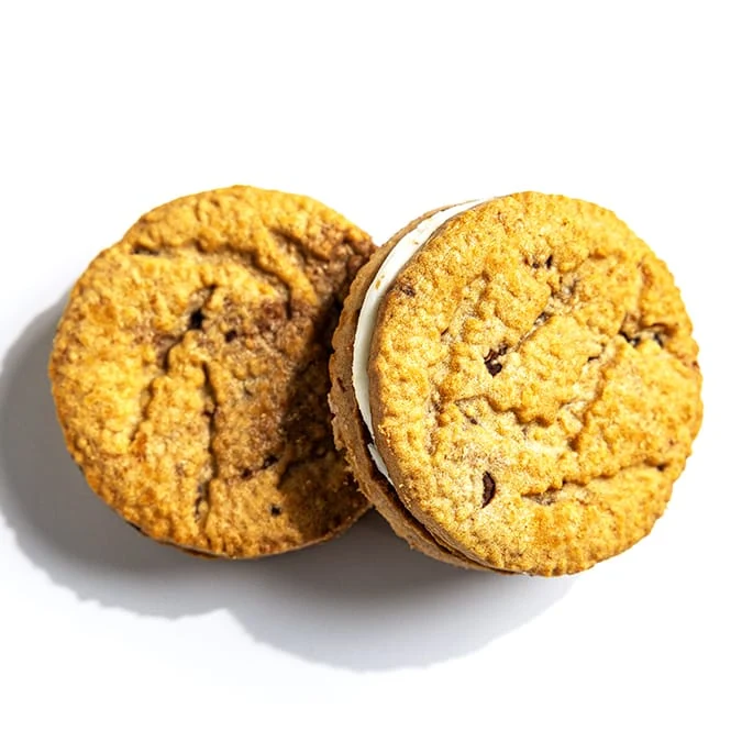 Illustrative chocolate chip creme cookies