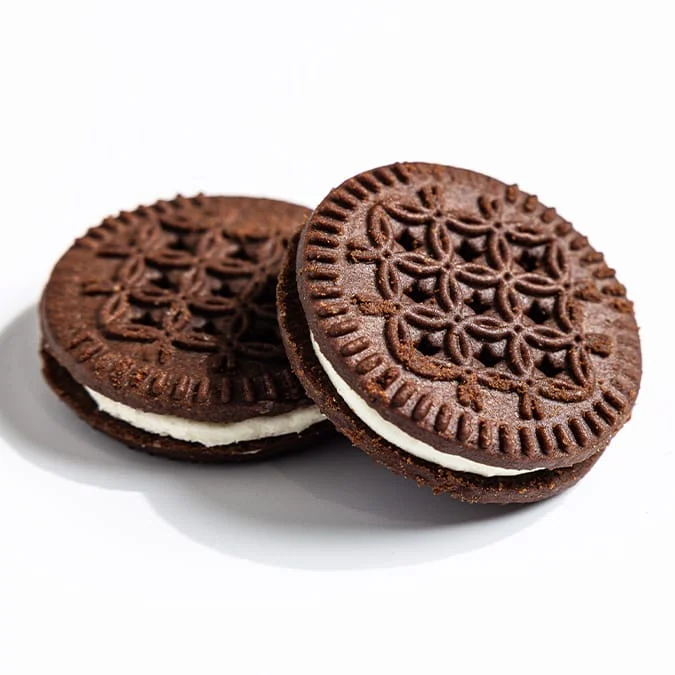 Illustrative chocolate creme cookies