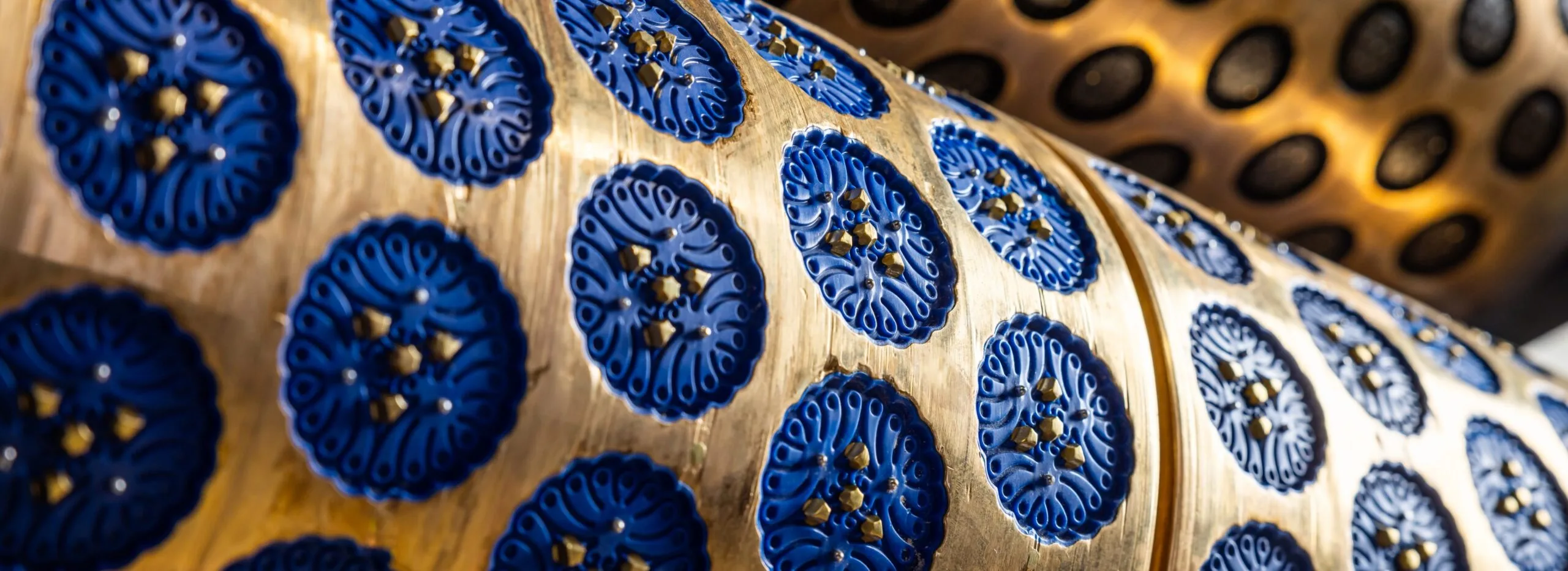 Close-up of patterned cookie moulds