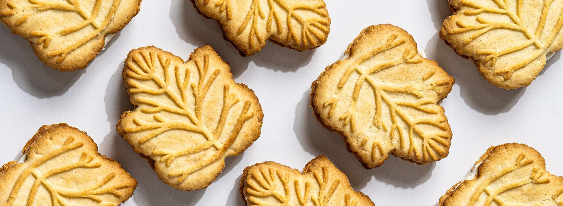 Maple leaf cookie detail