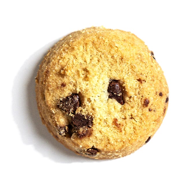Illustrative mini chocolate chip cookies